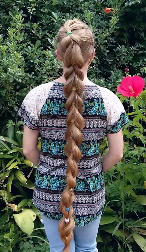 Extra Long Light Brown Pull-Through Braid — Pull Through Braid