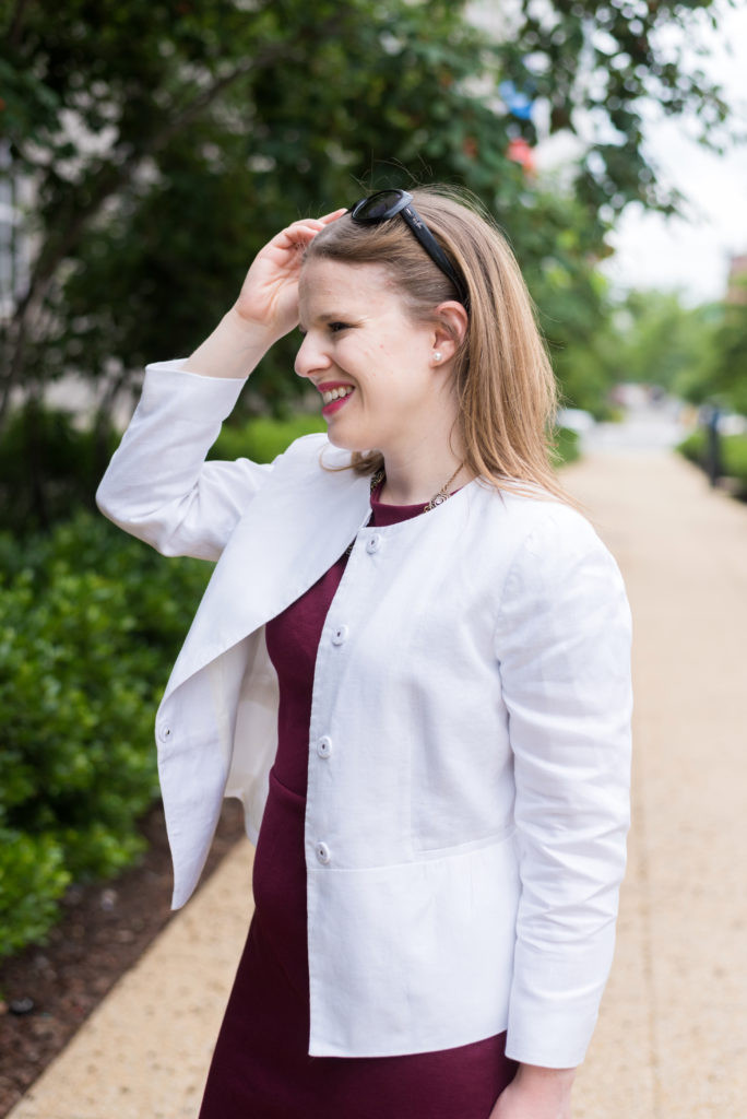 Oversized Grey Blazer and Midi Skirt for Sophisticated Comfort — Conference Outfits