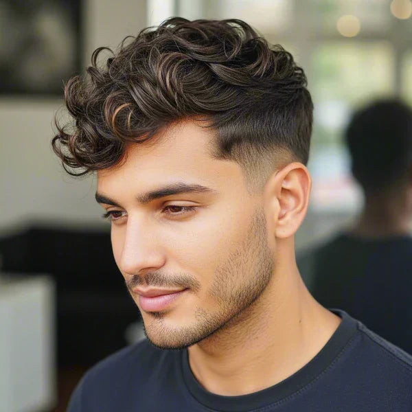 Shoulder Visual Idea — Curly Hairstyles for Men