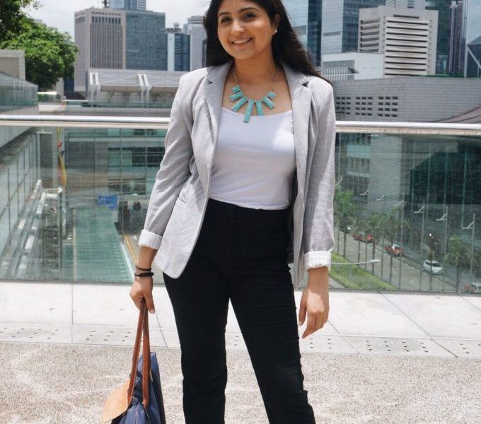 Modern Professional: Blazer with Turquoise Necklace Modern Professional: Blazer with Turquoise Necklace — Internship Outfits