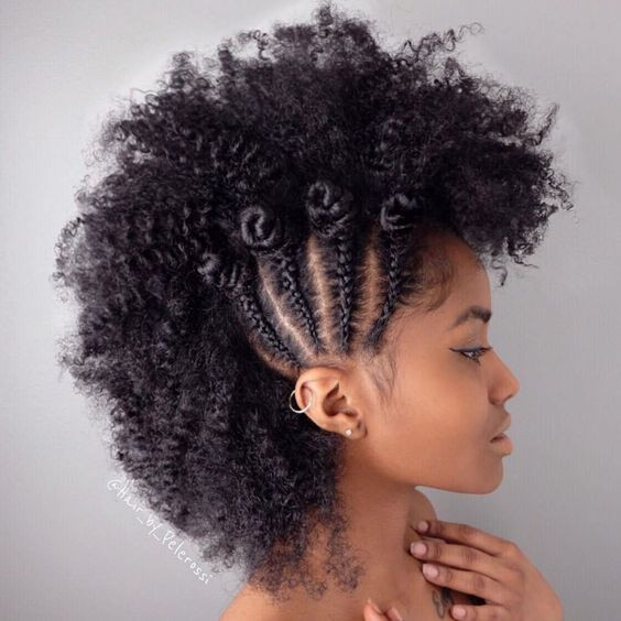Mid-Back Bantu Knot Out With Large Knots