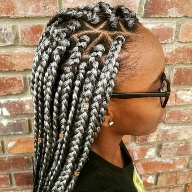 Box Braids Golden Blonde Triangle Part Braids Box Braids Golden Blonde Triangle Part Braids