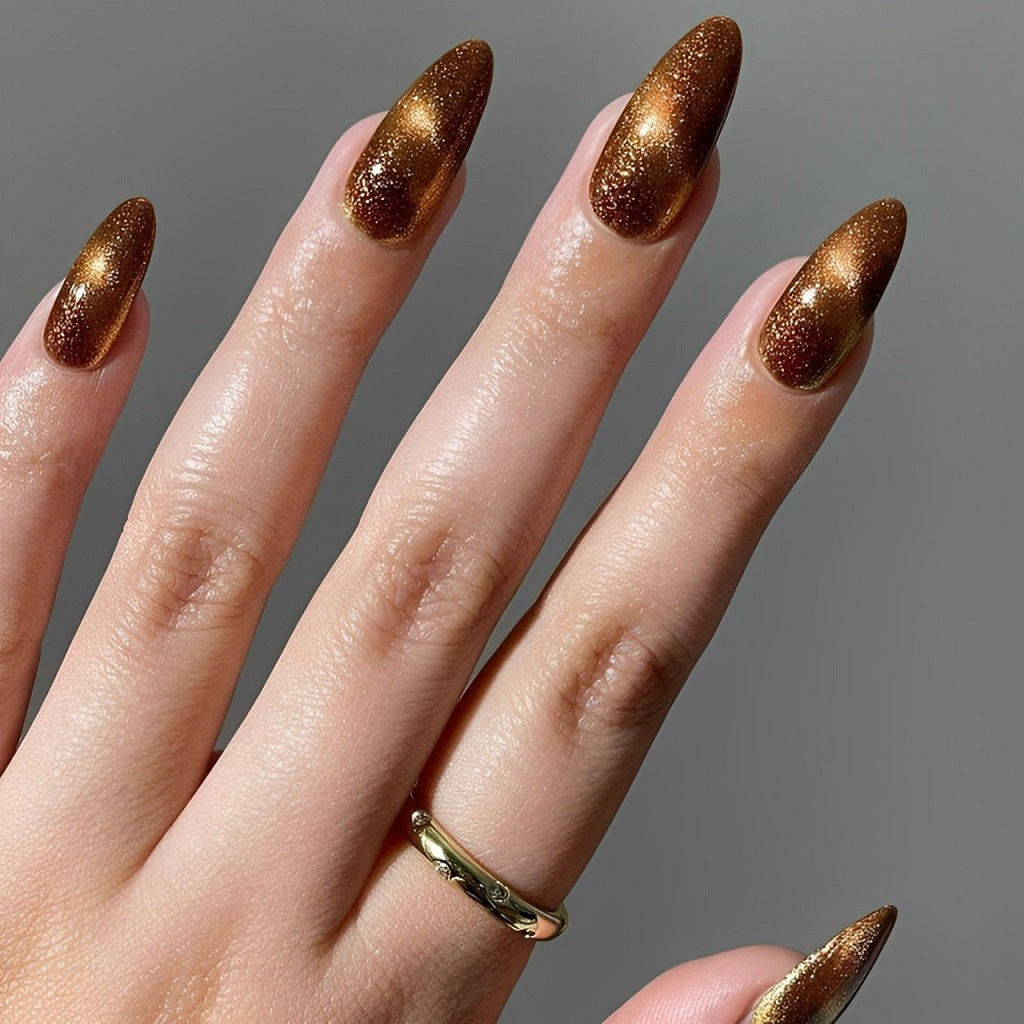 Shimmer Cat-Eye Visual Idea — Country Concert Nails
