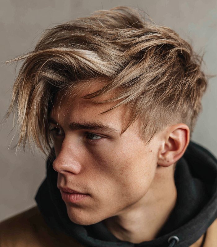 Dramatic Undercut With Long Fringe — Mens Haircuts