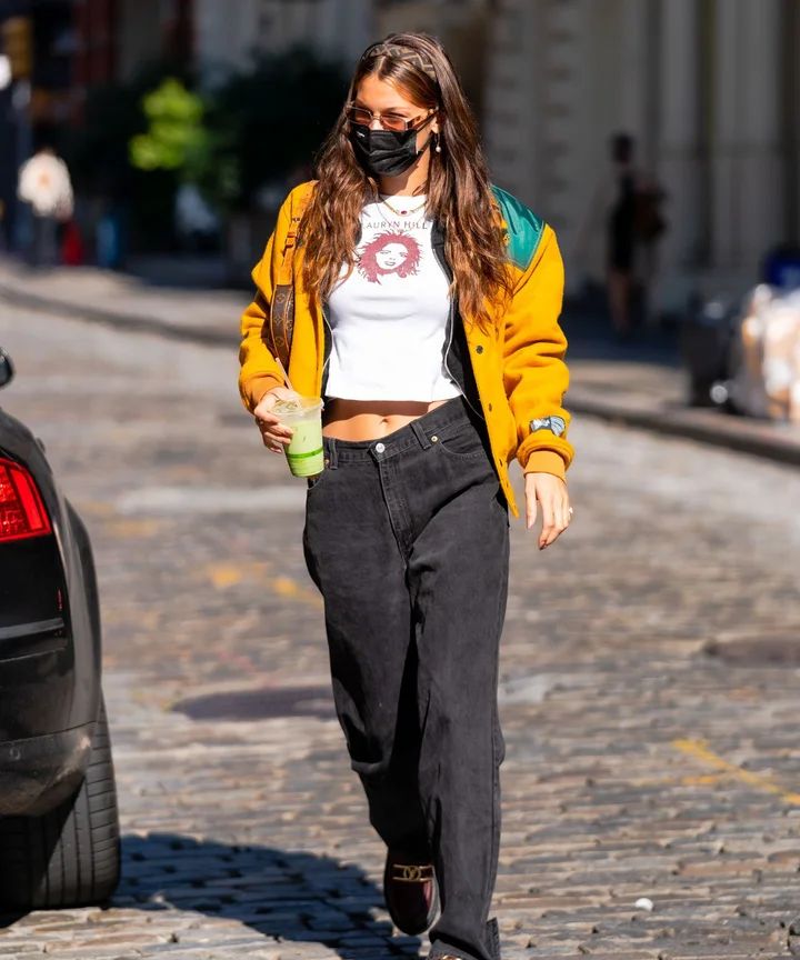 Yellow and Green Varsity Jacket with Jeans and Loafers Yellow and Green Varsity Jacket with Jeans and Loafers — Varsity Jacket Outfits