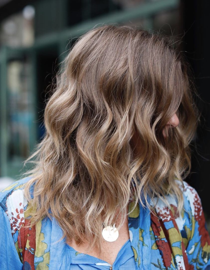 Ash Blonde With Highlights Visual Idea — Collarbone Length Hair