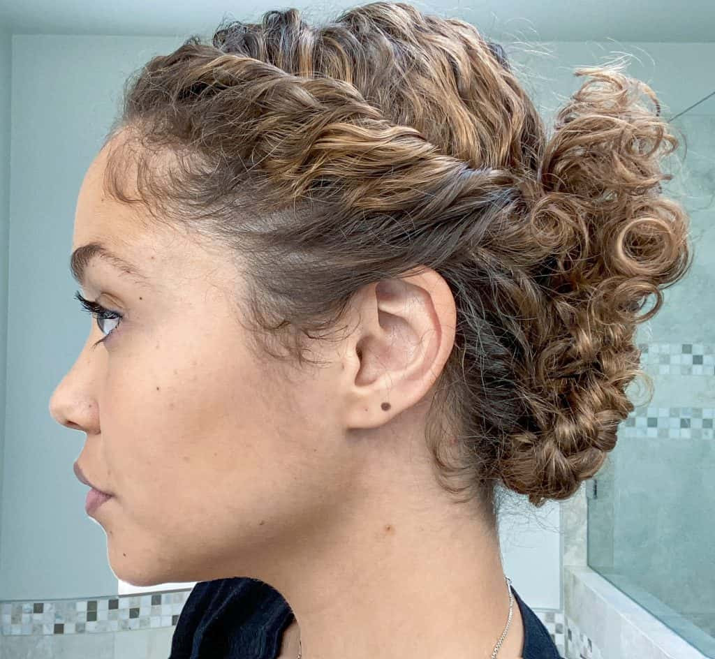 Vibrant Blue Messy Low Bun