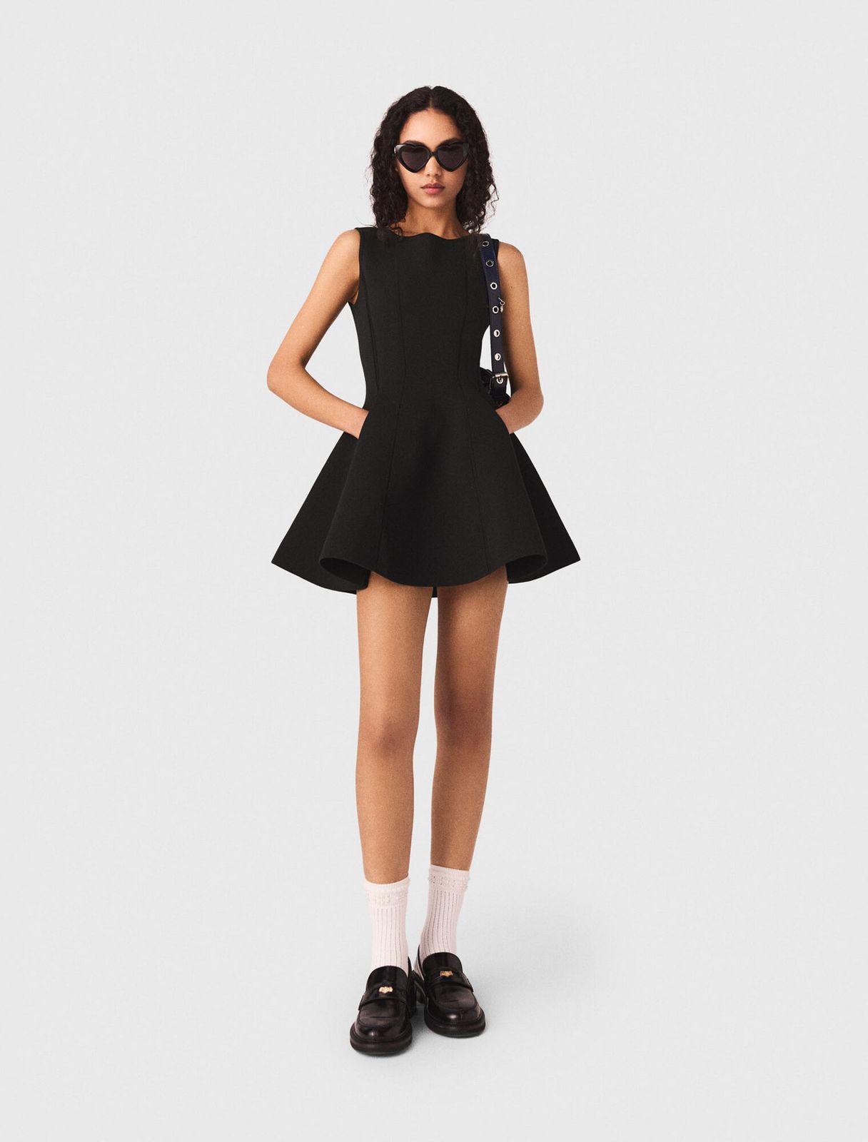 Casual Black Sleeveless Skater Dress with Dramatic Flare Casual Black Sleeveless Skater Dress with Dramatic Flare — Skater Dresses