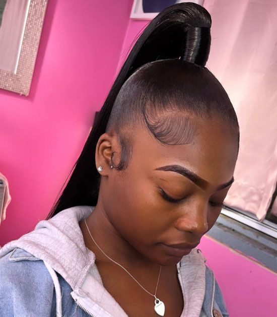 Polished Ponytail With Baby Hairs — Genie Ponytail
