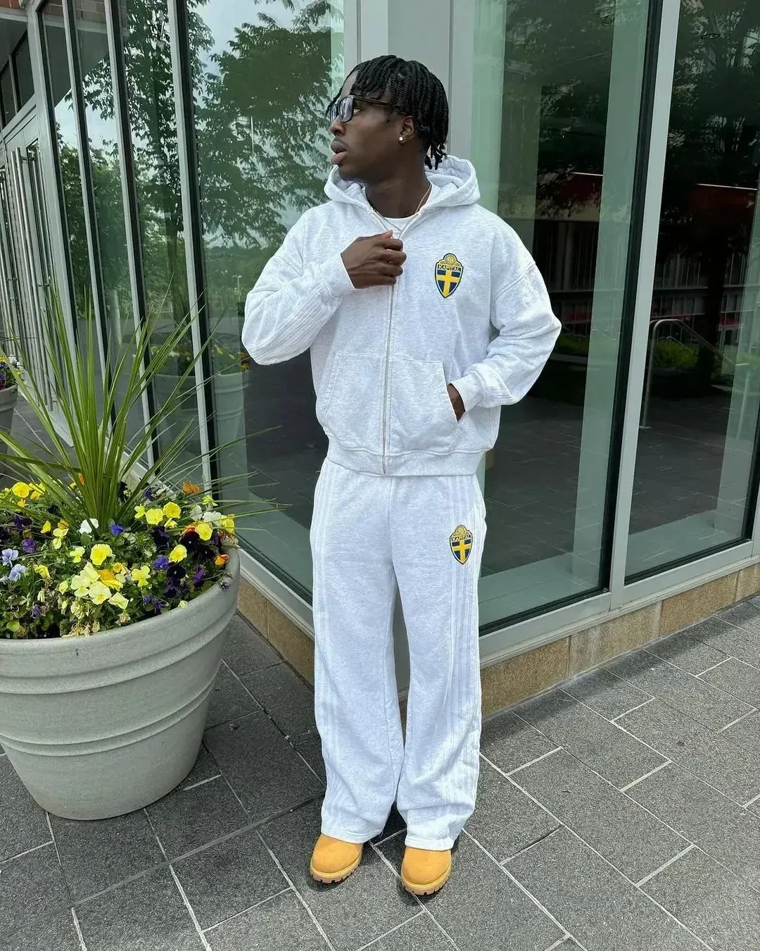 Y2K Tracksuit Style: Grey Set with Bold Accents Y2K Tracksuit Style: Grey Set with Bold Accents — Y2K Outfits for Men