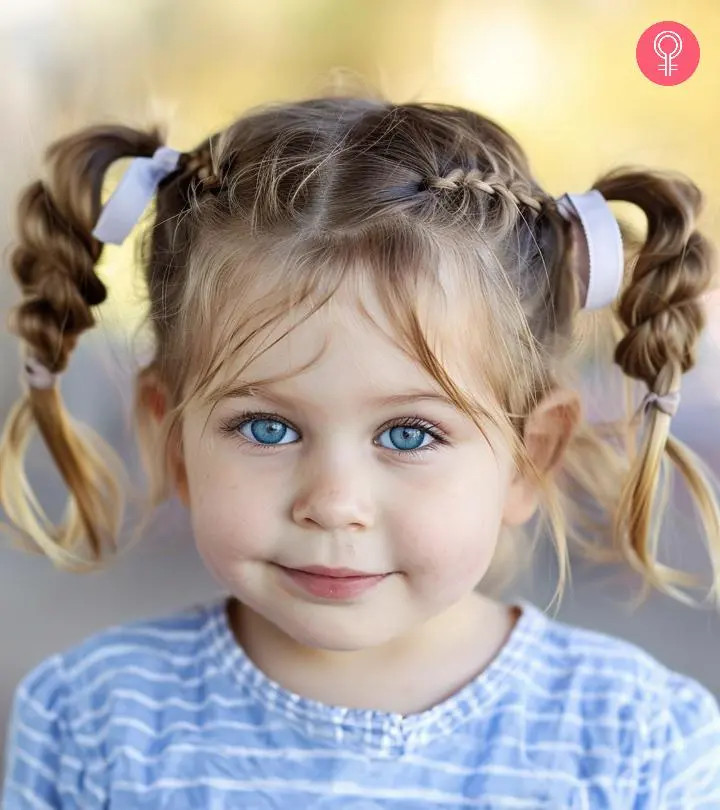 Two Braids with Blonde Highlights Two Braids with Blonde Highlights — Little Girl Braids