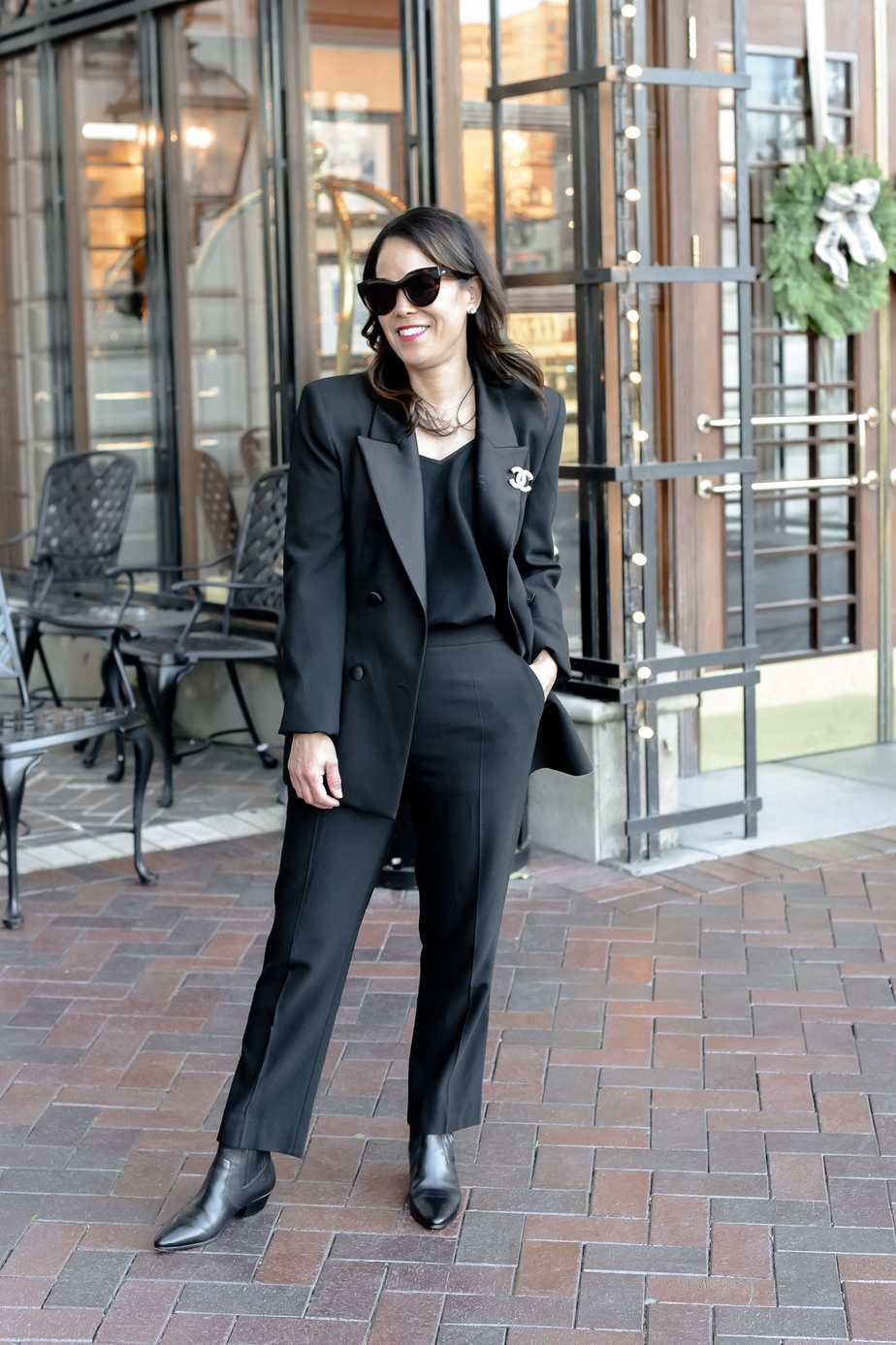 Sharp Tuxedo Blazer for Formal Evening Events — Black Outfits