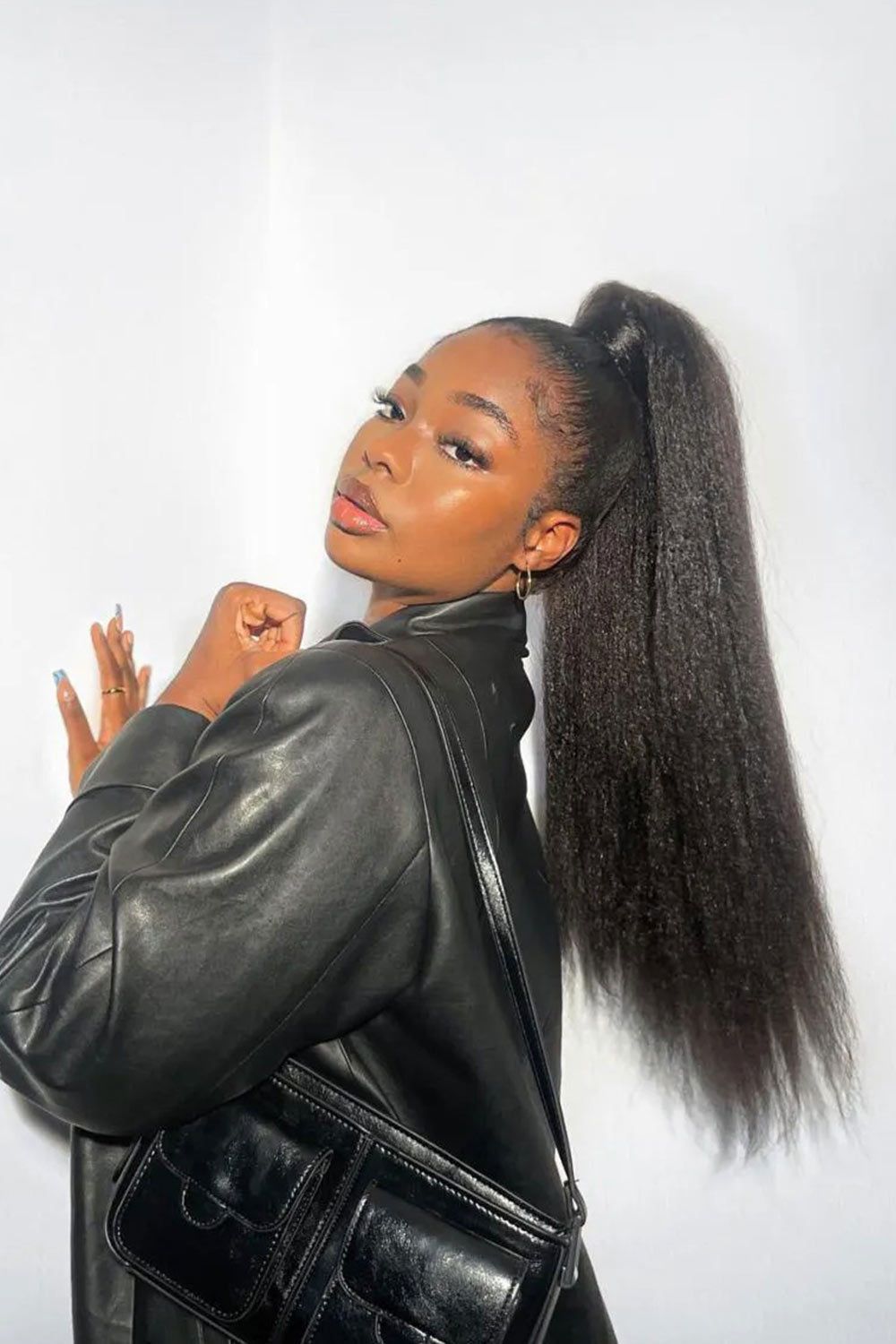 Kinky Straight Thick Ponytail — Wrap Around Ponytail