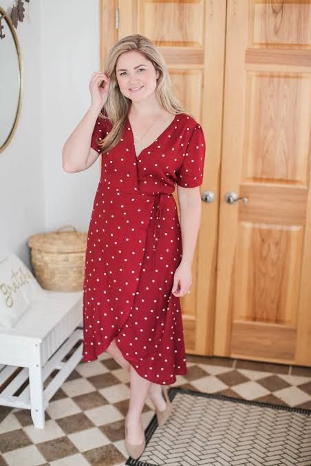 Polka Dot Wrap Dress for Effortless Daytime Style — Wrap Dress Outfits