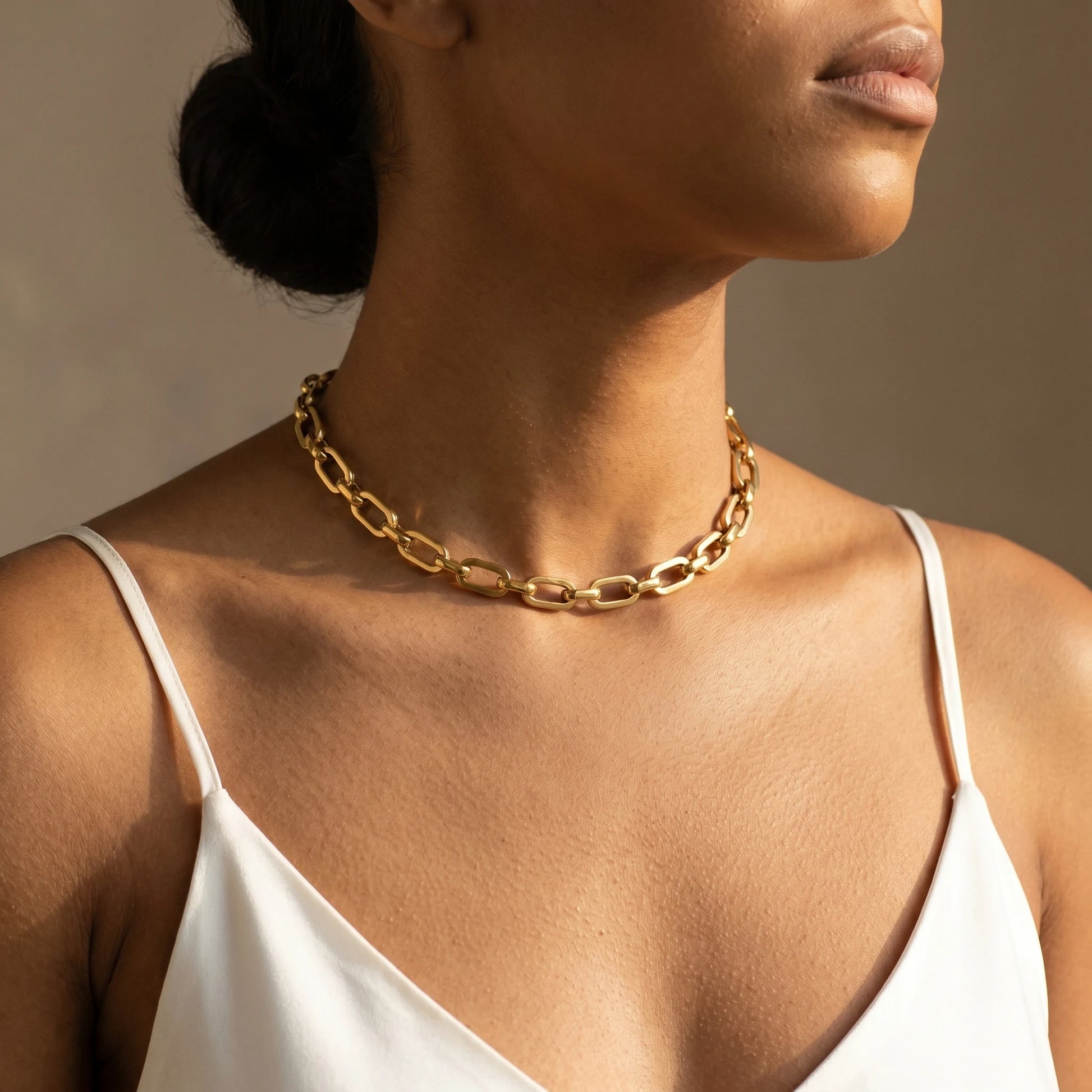 Chunky Gold Oval Link Chain Necklace Chunky Gold Oval Link Chain Necklace — Chunky Jewelry
