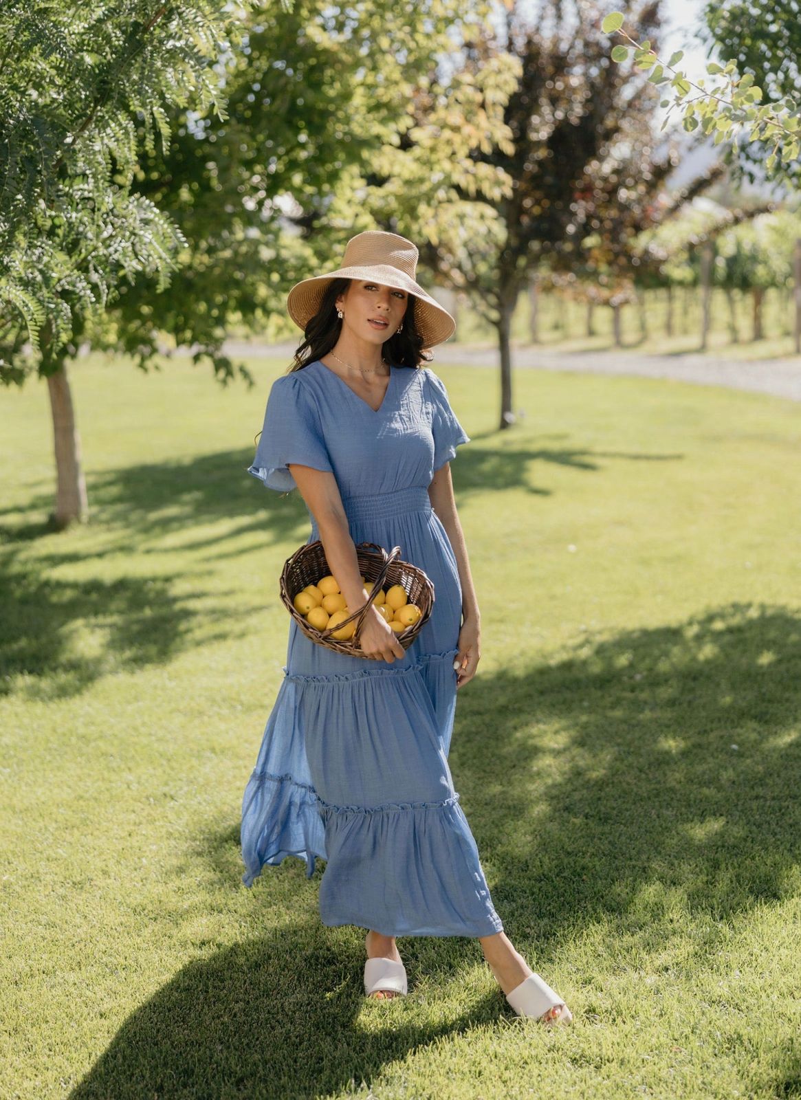 Tiered Gauze Maxi Dress for Outdoor Events — Modest Dresses