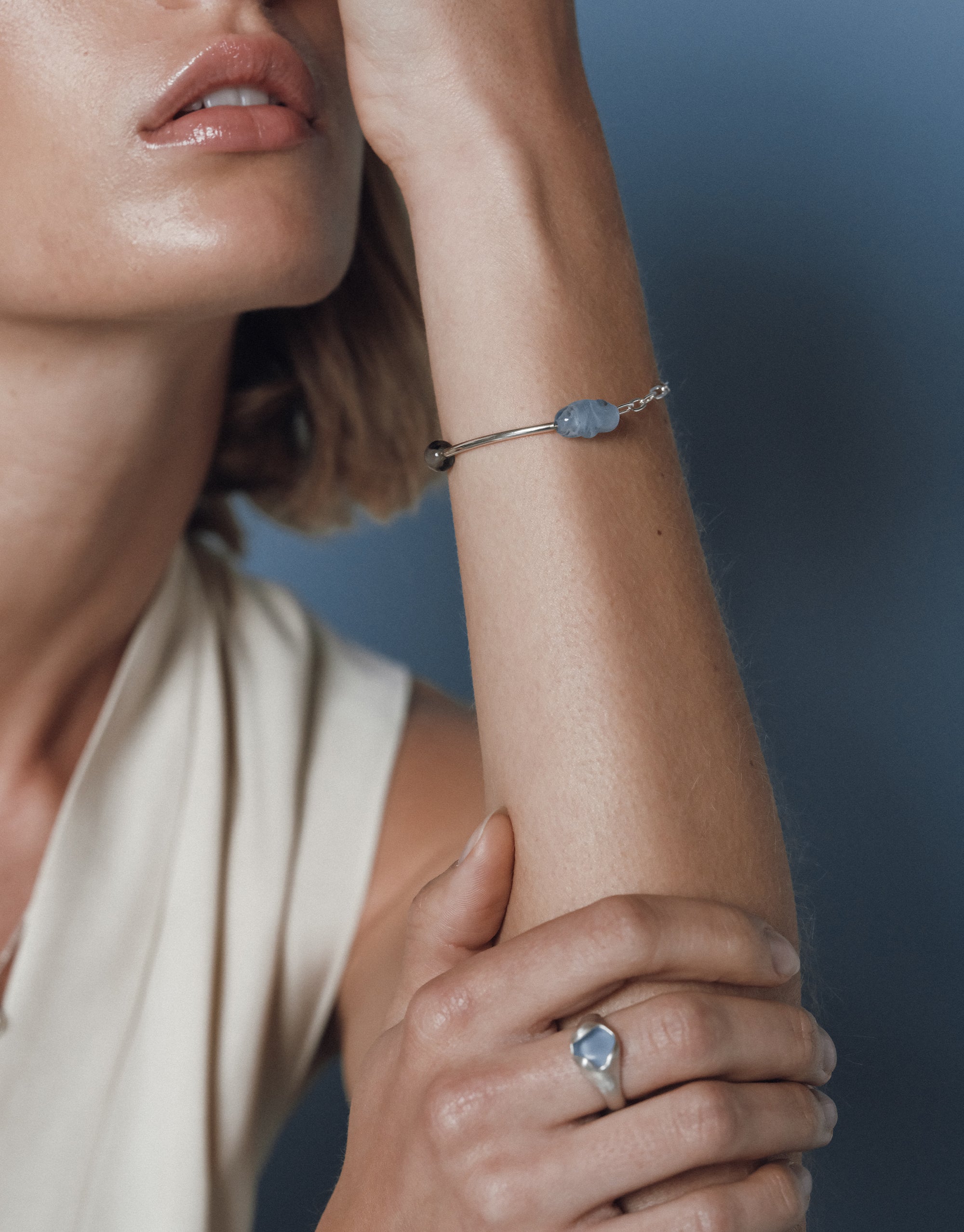 Silver Jewelry with Blue Stone Accents Silver Jewelry with Blue Stone Accents