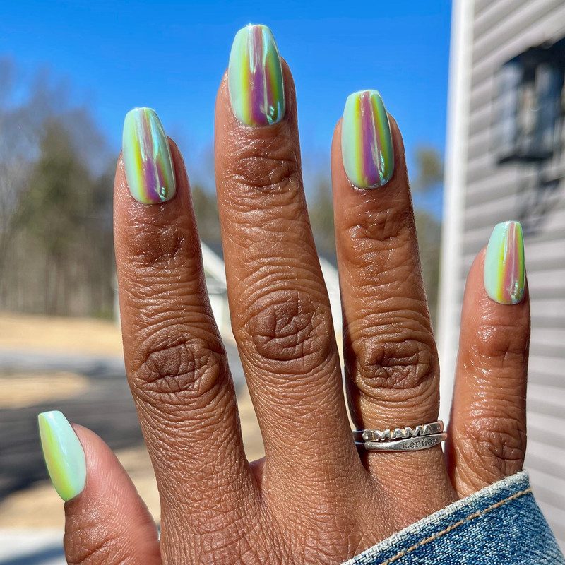 Chrome Iridescent Visual Idea Chrome Iridescent Visual Idea — Glass Nails