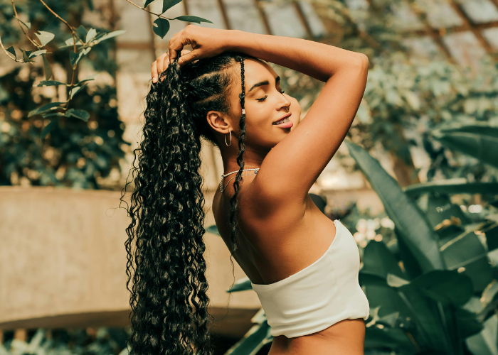 Braided Mid-Back Ponytail Braided Mid-Back Ponytail — 4A Hairstyles