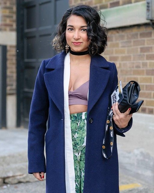 Navy Coat with Bold Green Patterned Pants Navy Coat with Bold Green Patterned Pants — Toronto Outfits