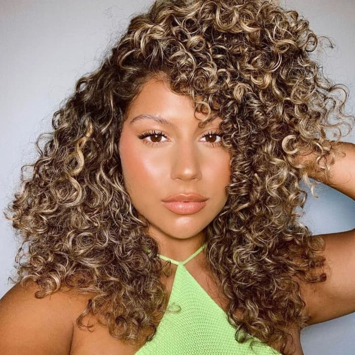 Dark Brown With Honey Blonde Curls Dark Brown With Honey Blonde Curls — Blonde Hair on Black Women