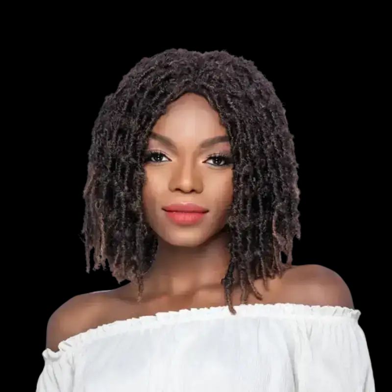 Dark Brown Bob With Subtle Highlights Dark Brown Bob With Subtle Highlights — Butterfly Locs Bob