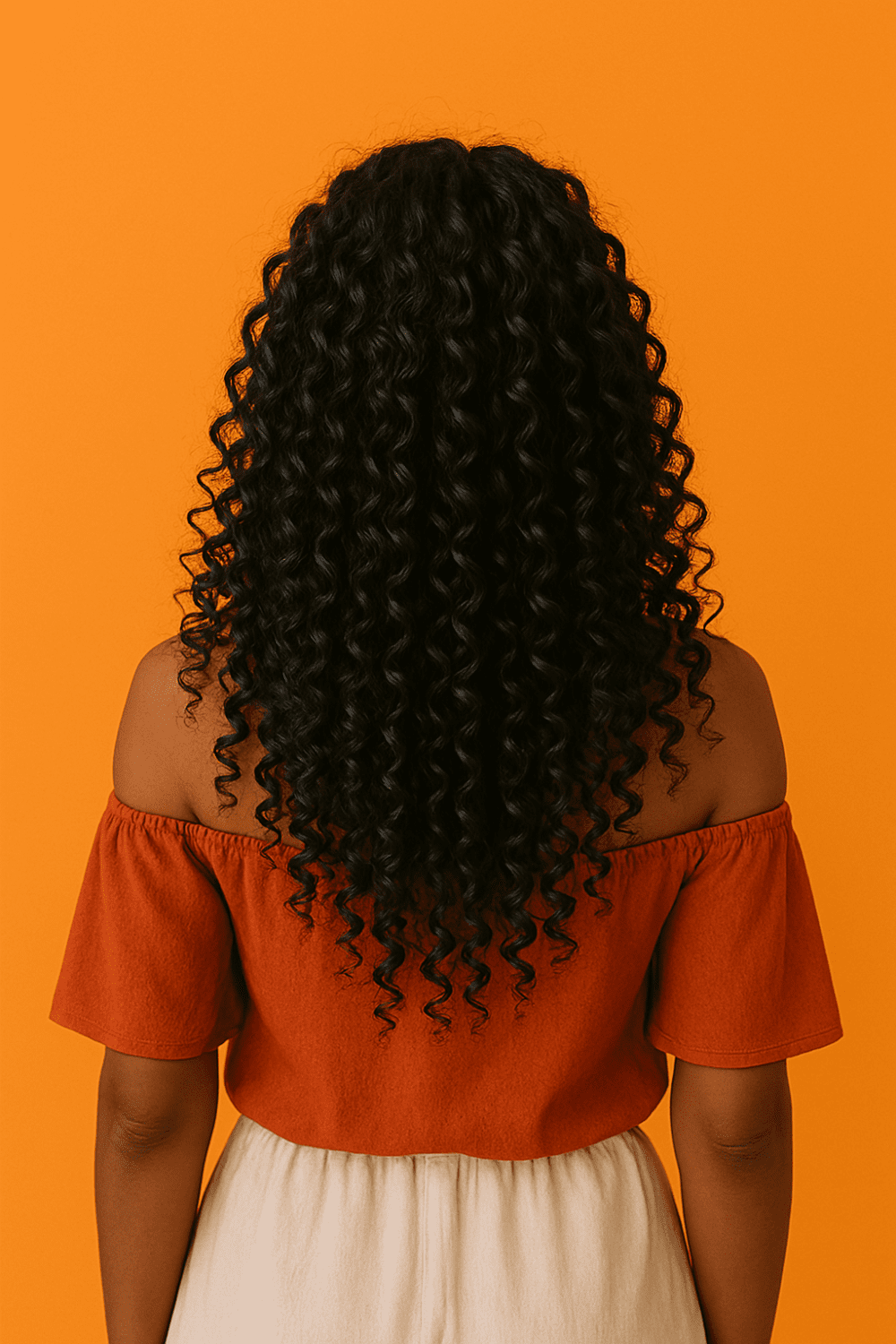 Black Defined Spiral Curls Back View Black Defined Spiral Curls Back View — 3A Hairstyles