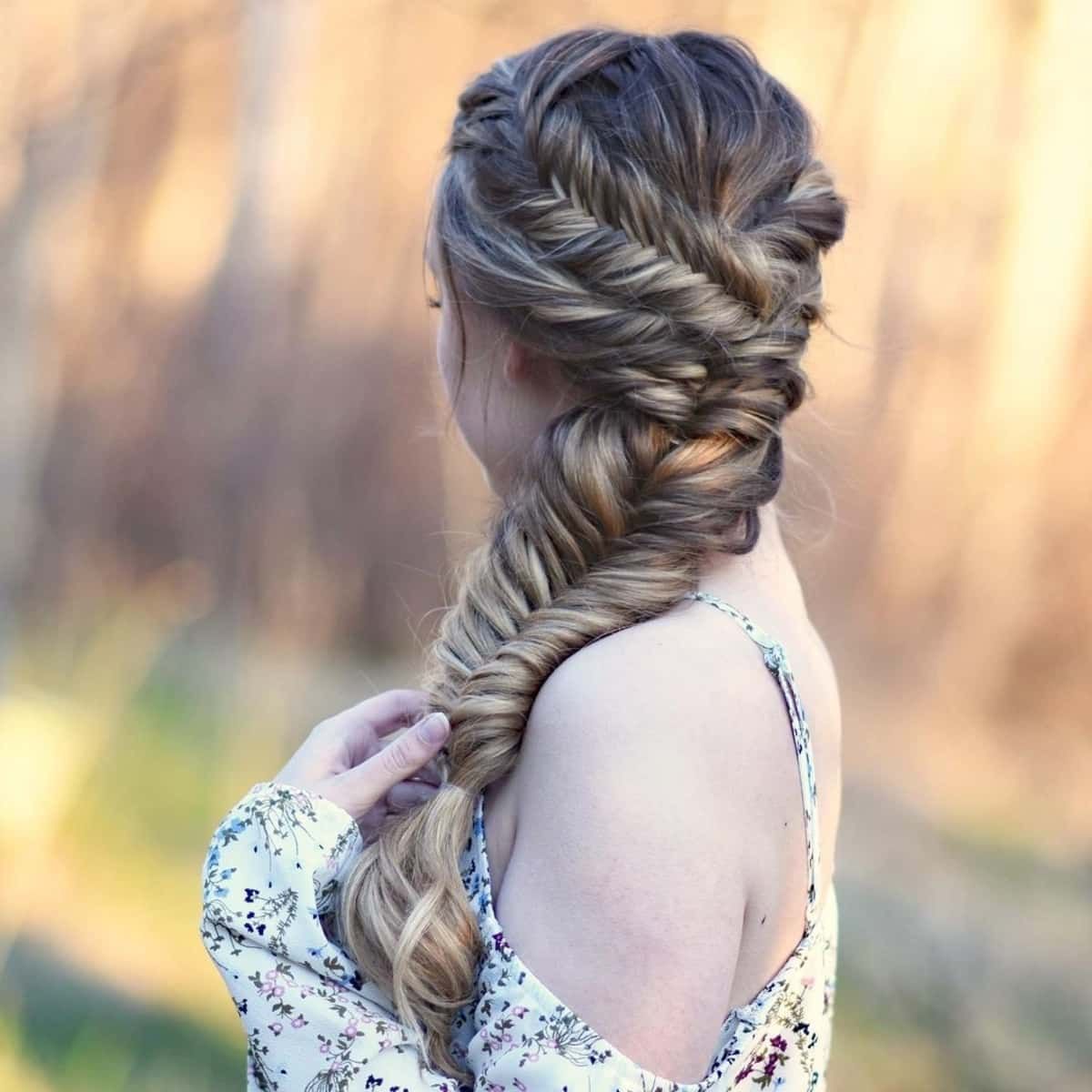 Blonde Fishtail Braid Half-Up — Quinceanera Hairstyles