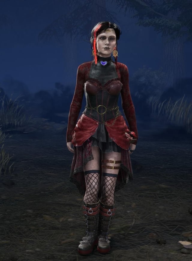 Red Skirt and Black Corset with Gold Details Red Skirt and Black Corset with Gold Details — Vampire Aesthetic Outfits