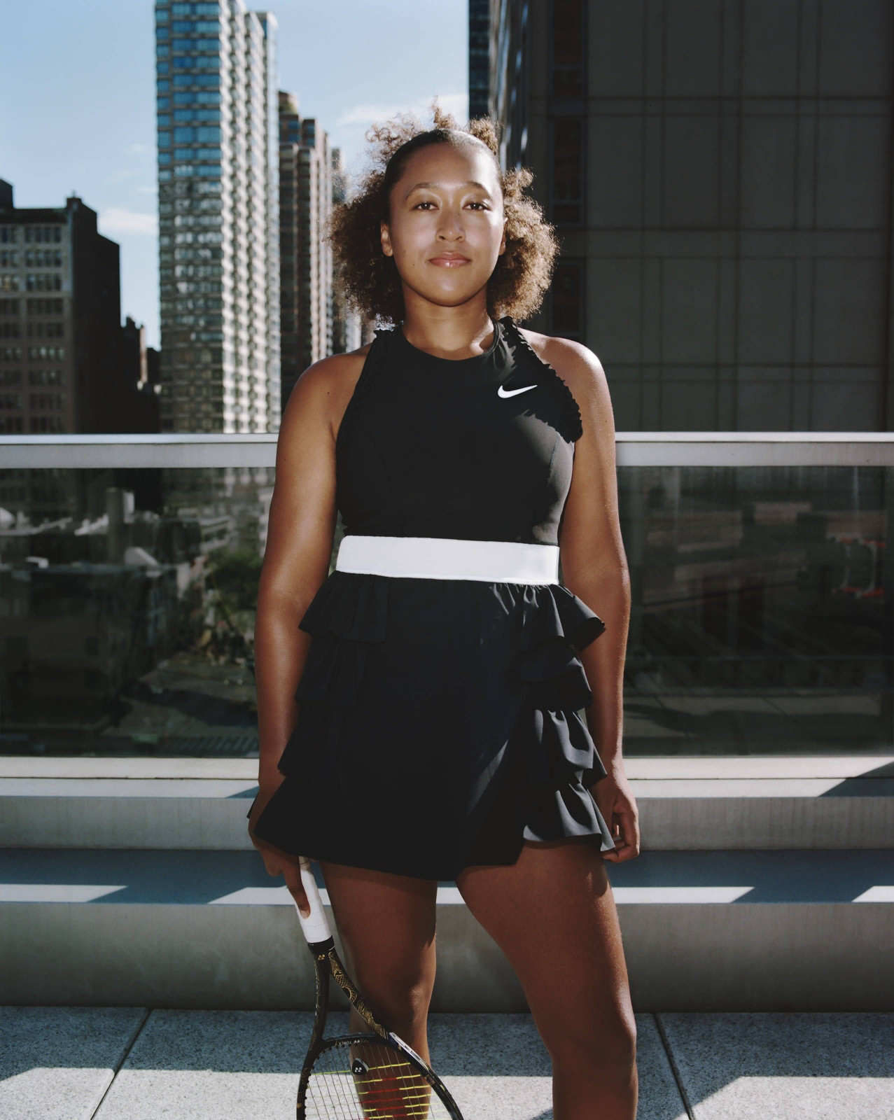 Sleek Black Tennis Dress with Ruffled Skirt for Court-Ready Elegance — Tenniscore Outfits