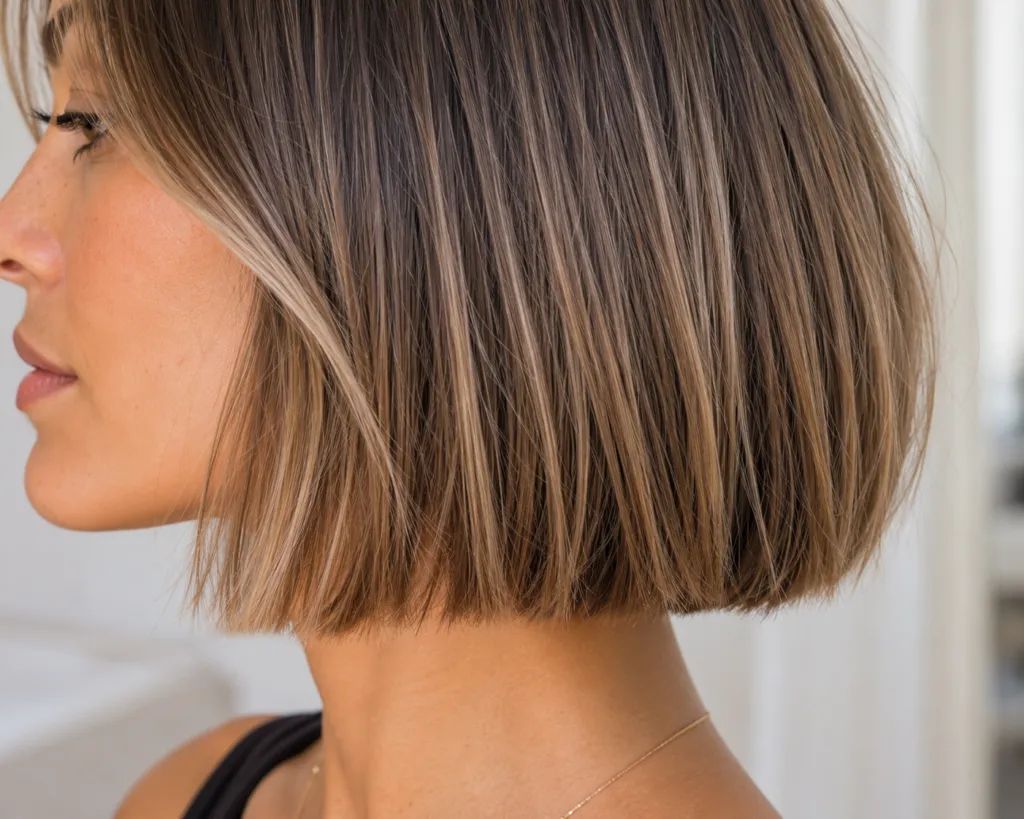 French Bob With Blunt Bangs — Bob for Fine Hair