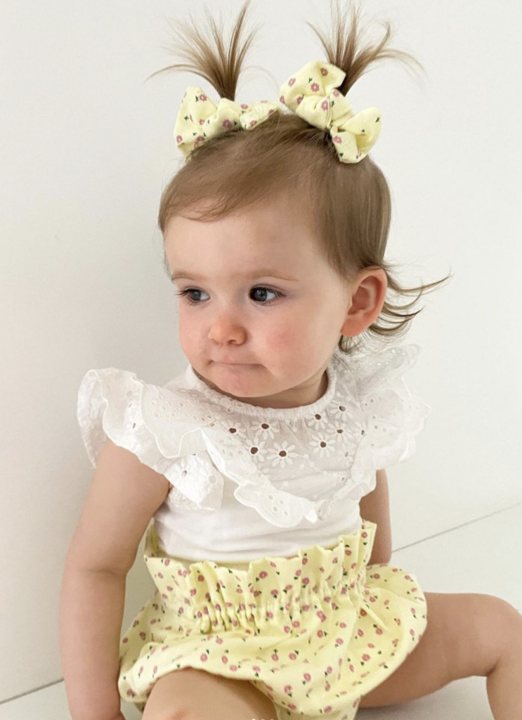High Pigtails With Yellow Bows High Pigtails With Yellow Bows — Baby Girl Hairstyles