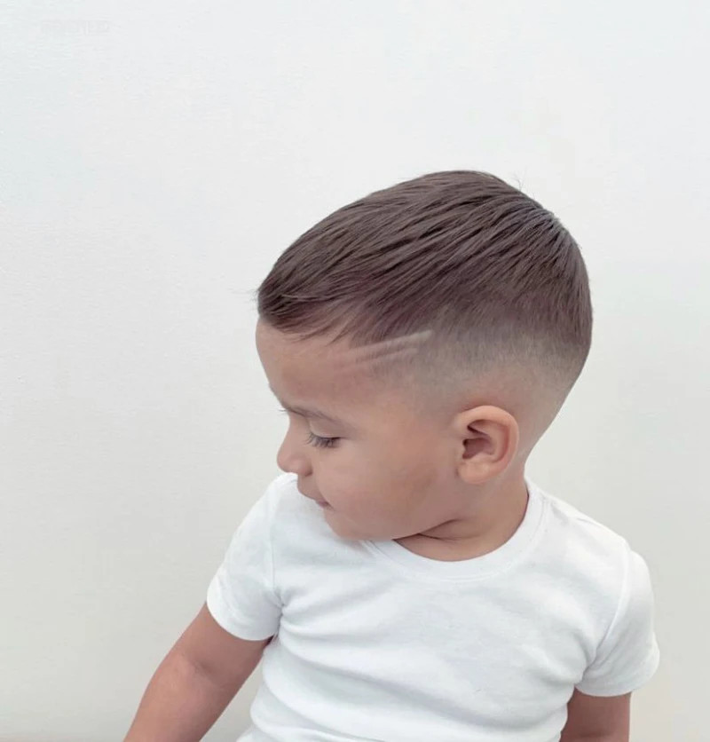 Short Fade With Precision Line Detail — Toddler Boy Haircuts