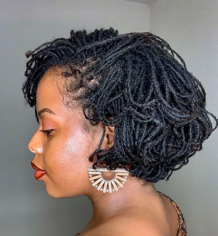 Textured Bob With Side-Swept Bangs — Sisterlocks Styles