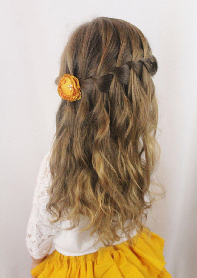 Light Brown Waterfall Braid — Starting From The Crown School Hairstyles