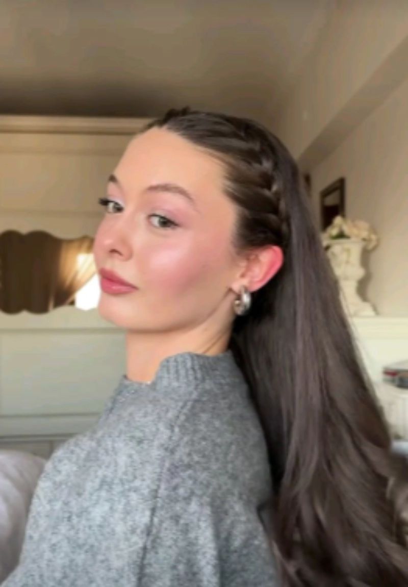 Loose Waves With Subtle Braid Accent Loose Waves With Subtle Braid Accent — Interview Hairstyles