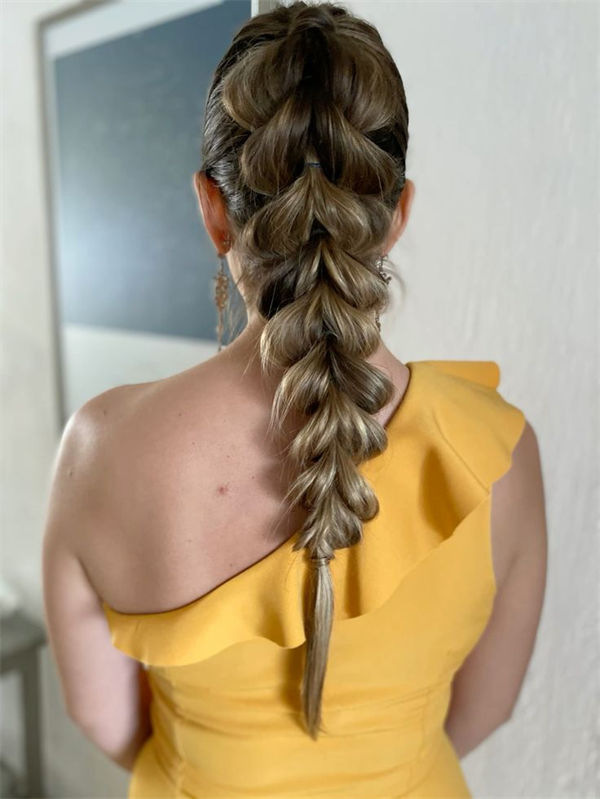 Polished Brown and Blonde Braid — Pull Through Braid