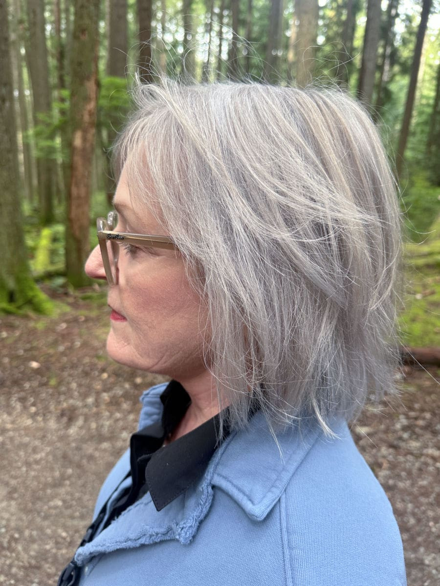 Natural Grey Shag Cut Natural Grey Shag Cut — Hair Color for Women Over 70