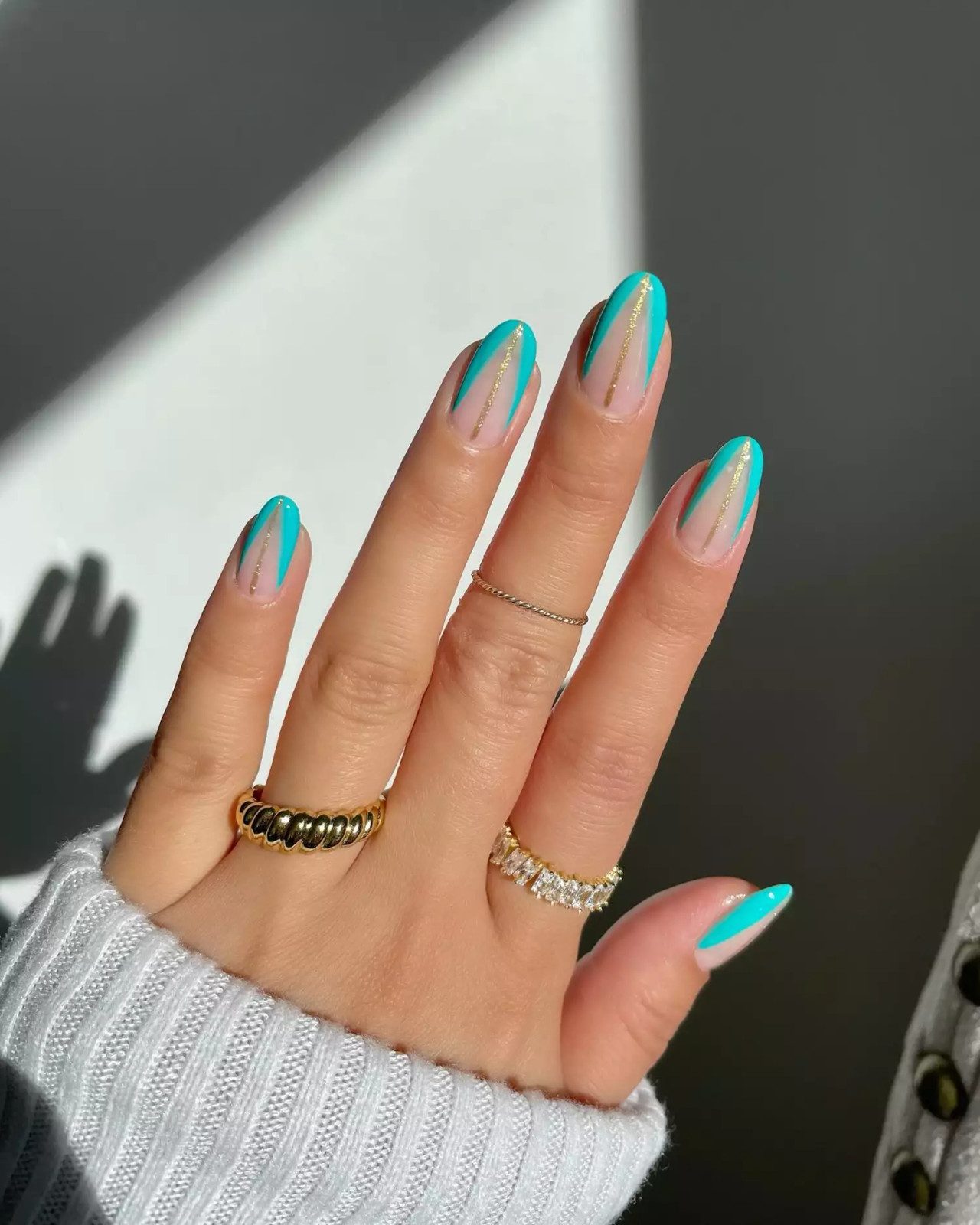 Chic Modern Visual Idea — Turquoise Nails
