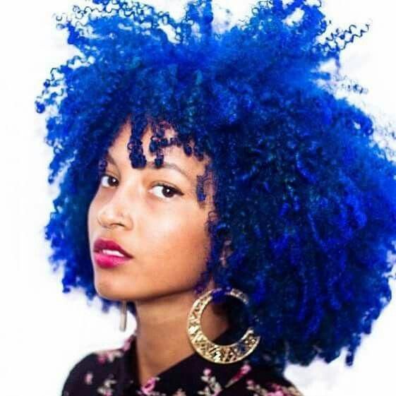 Voluminous Electric Blue Curls Voluminous Electric Blue Curls — Electric Blue Hair