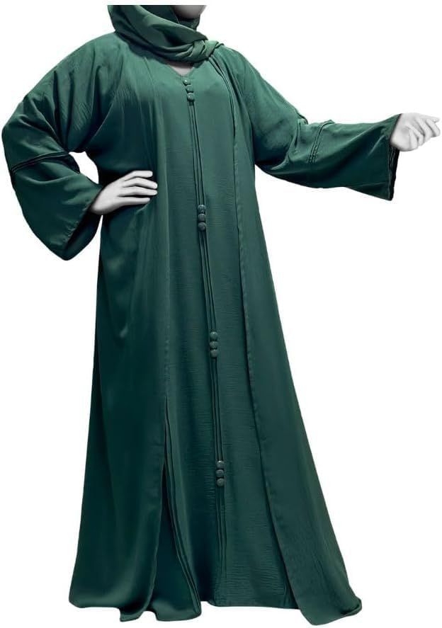 Modest Dubai: Dark Green Nida Abaya Modest Dubai: Dark Green Nida Abaya — Dubai Outfits
