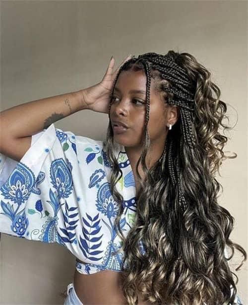 Braids With Loose Wavy Ends — Layered Braids