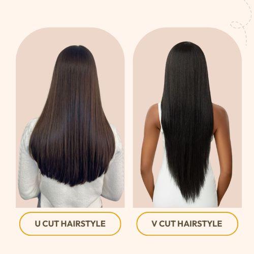 Thick Wavy Dark Brown V-Cut — It Features A Clear V-Cut Shape — V Cut Hair