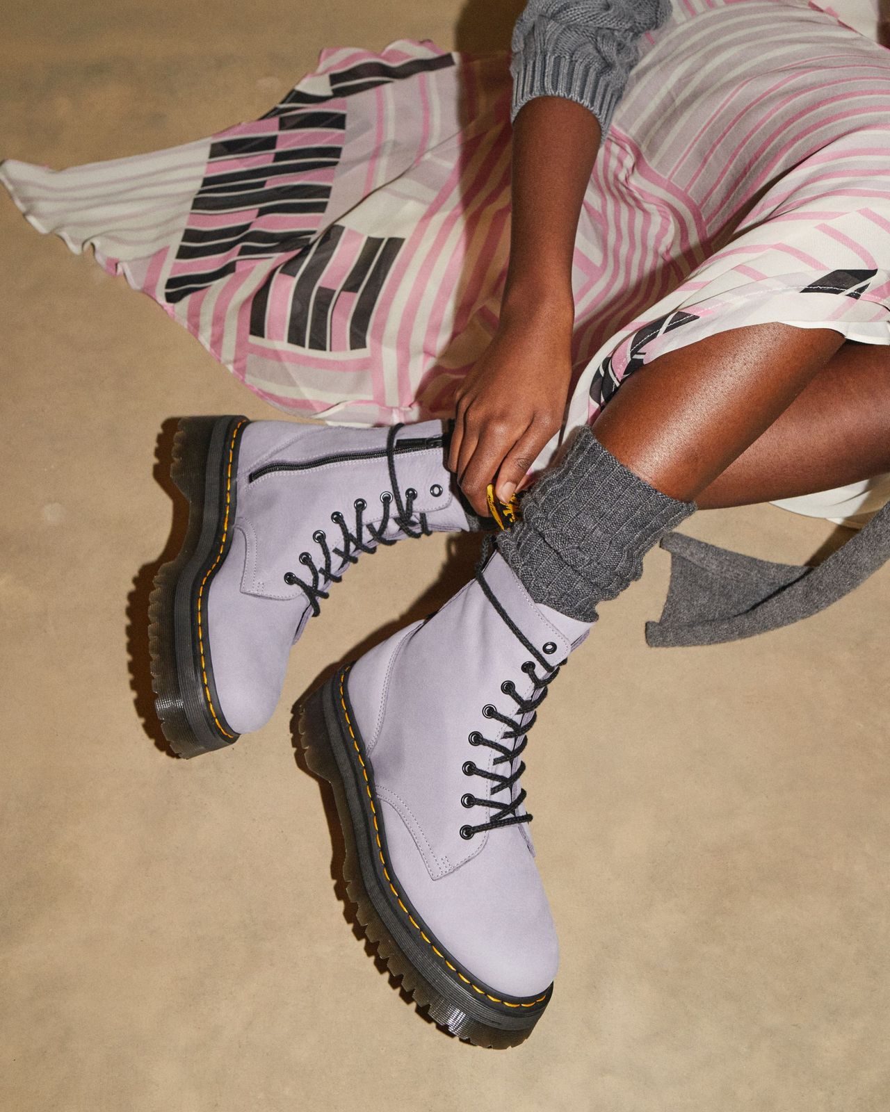 Soft Hues: Lavender Suede Jadon Boots with Knitwear Soft Hues: Lavender Suede Jadon Boots with Knitwear — Jadon Boots Outfits