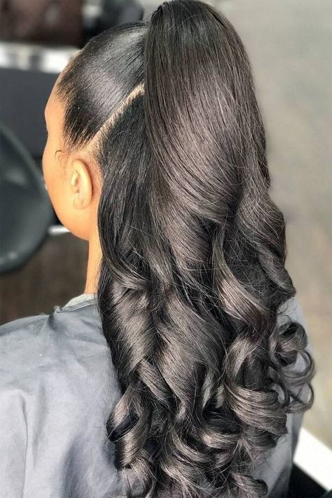 Sleek High Ponytail With Glossy Curls — Dance Recital Hairstyles