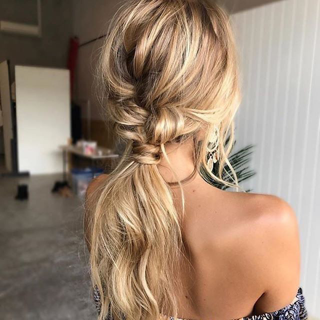 Honey Blonde Braided Ponytail With Face-Framing Strands — Clip In Extensions Hairstyles