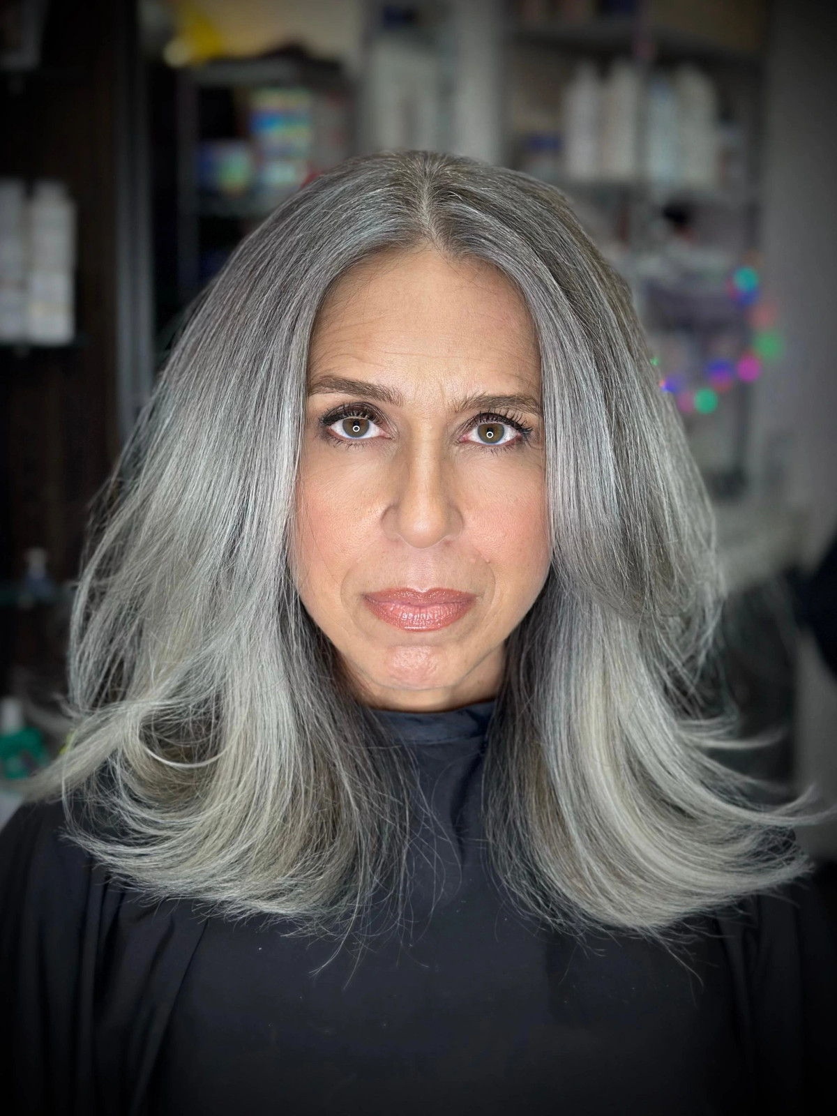 Shoulder Visual Idea — Salt and Pepper Hair