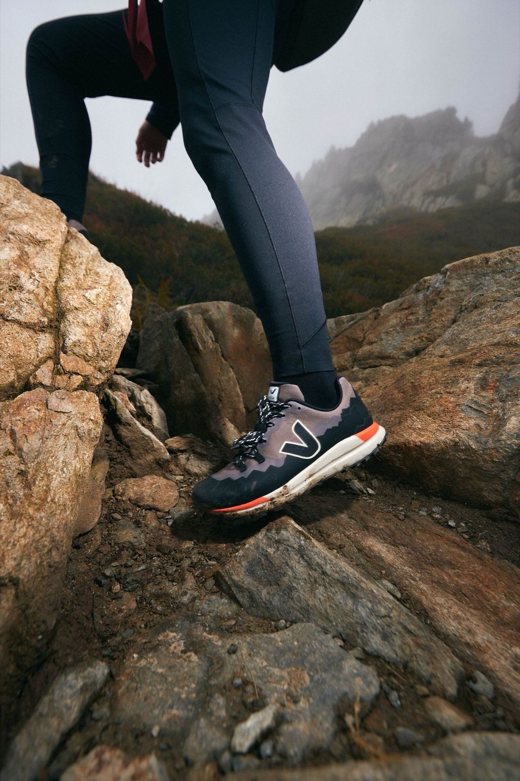 Rugged Appeal: Grey and Black Veja Hiking Sneakers — Veja Outfits