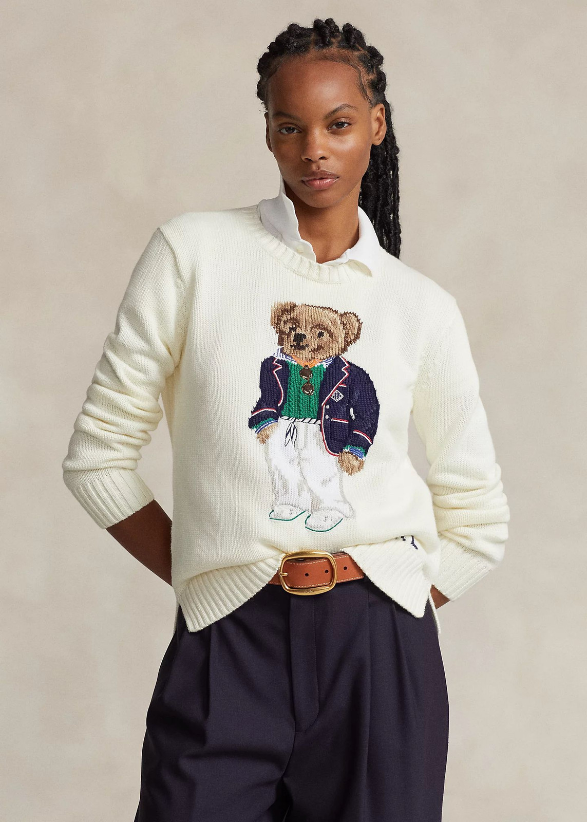 Playful Preppy: Polo Bear Sweater and Trousers — Ralph Lauren Outfits