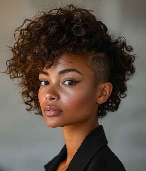 Dark Brown Visual Idea — Short Natural Hairstyles